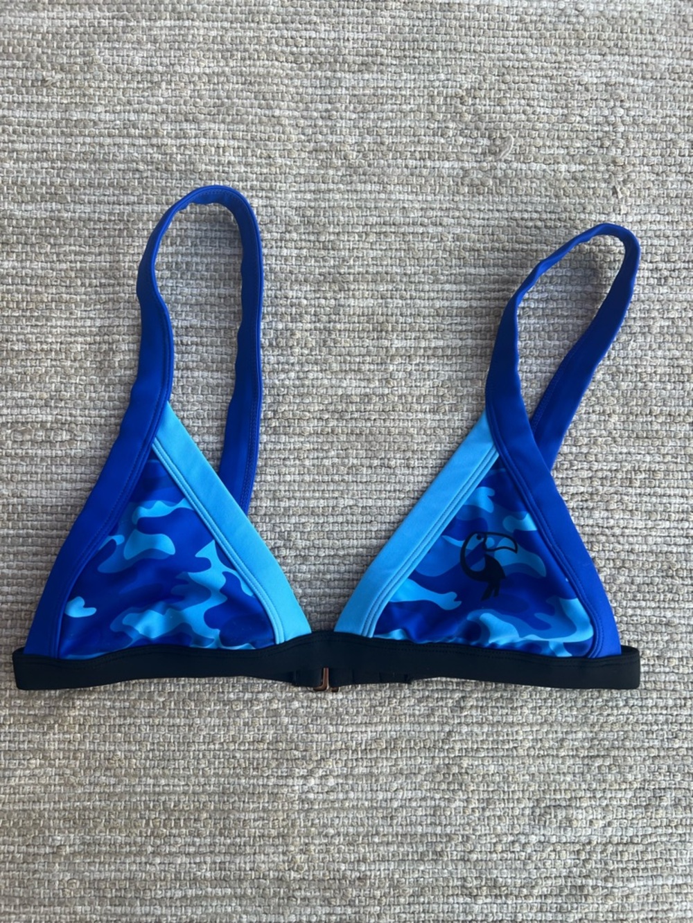 Tucann Blue Camo Triangle Bikini Top size M